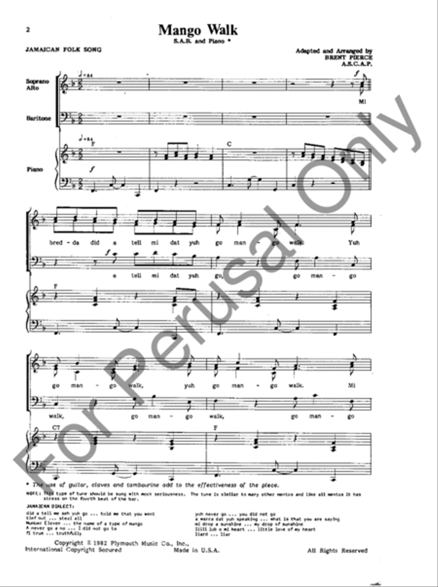 Mango Walk 3-Part scores gallery preview page 2