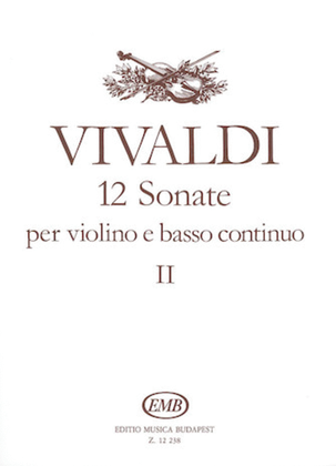 Book cover for 12 Sonatas for Violin and Basso Continuo - Volume 2