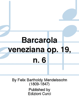 Barcarola veneziana op. 19, n. 6
