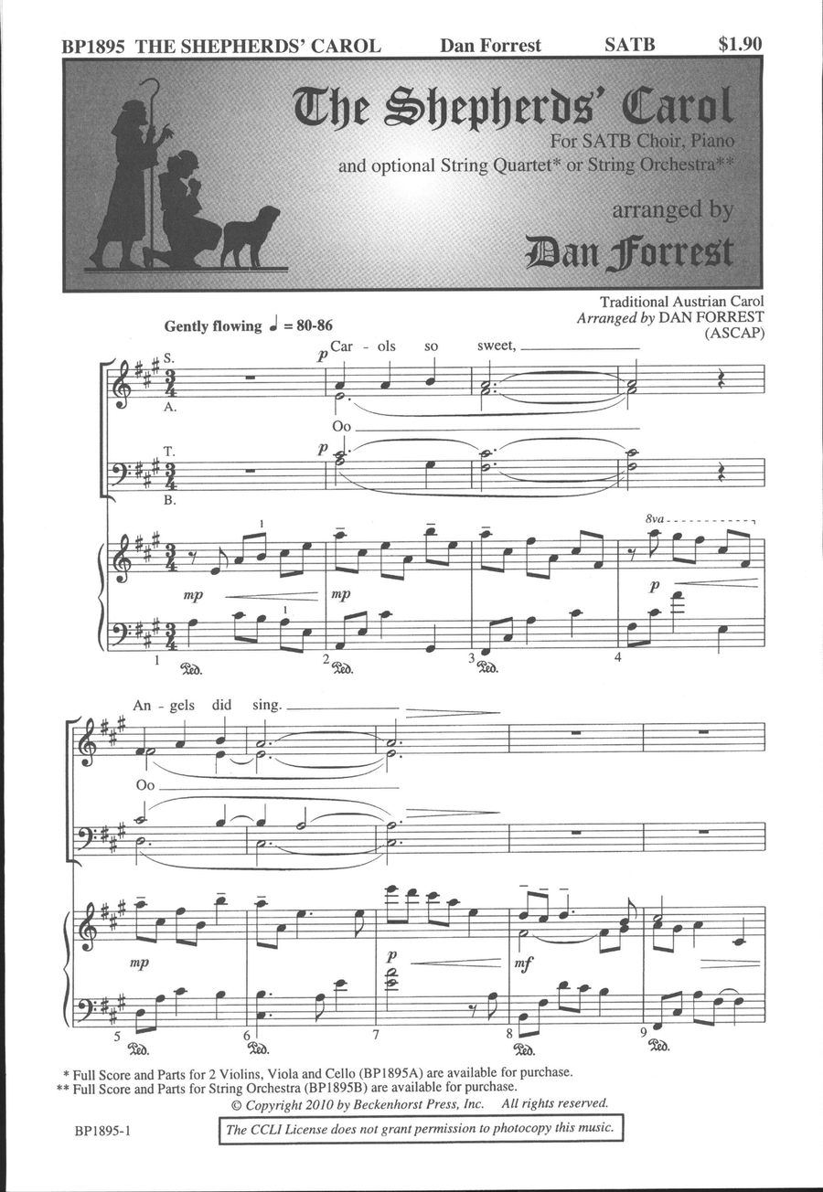 The Shepherd's Carol 4-Part scores gallery preview page 2