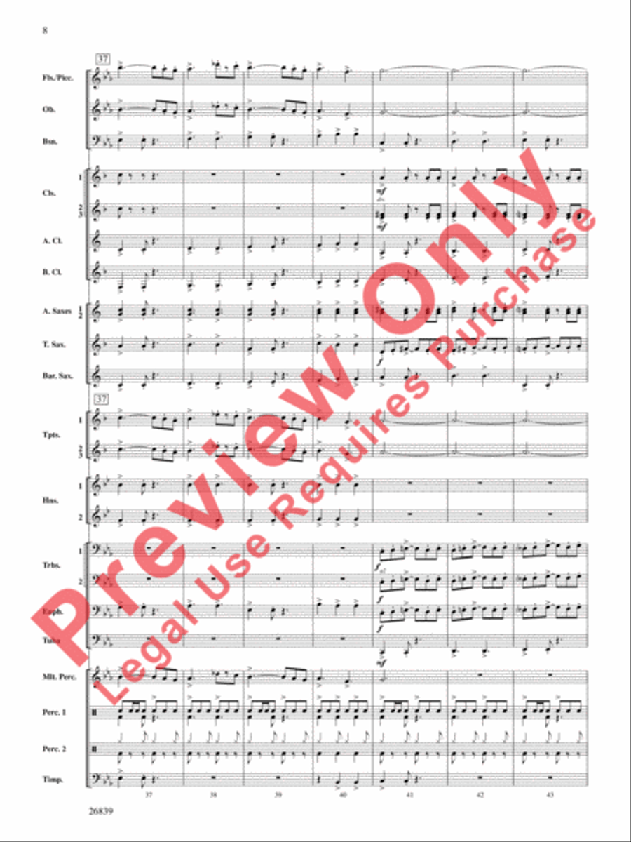 Flourish for Winds Concert Band scores gallery preview page 9