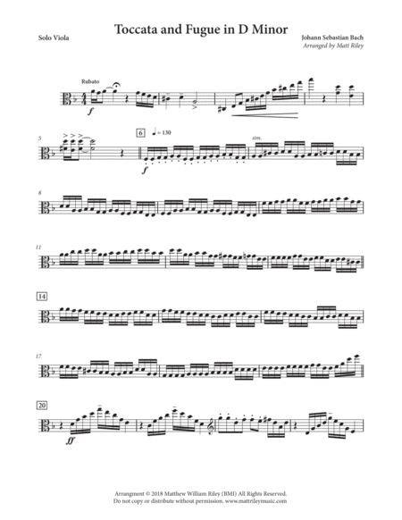Toccata and Fugue in Dm - Violin and Accompaniment Track image number null