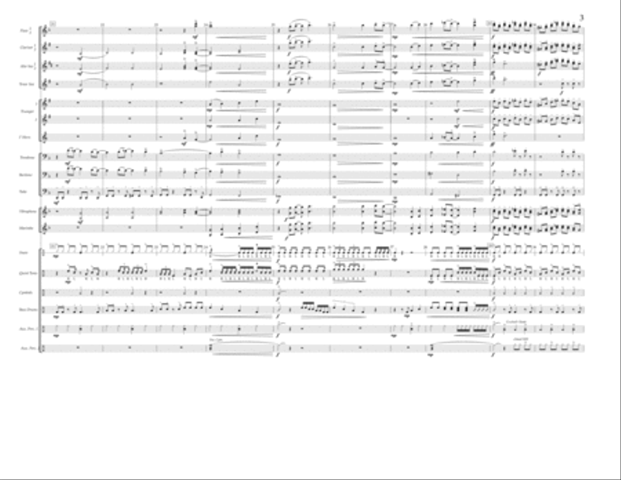 Pressure - Full Score Pressure - Full Score Marching Band scores gallery preview page 3