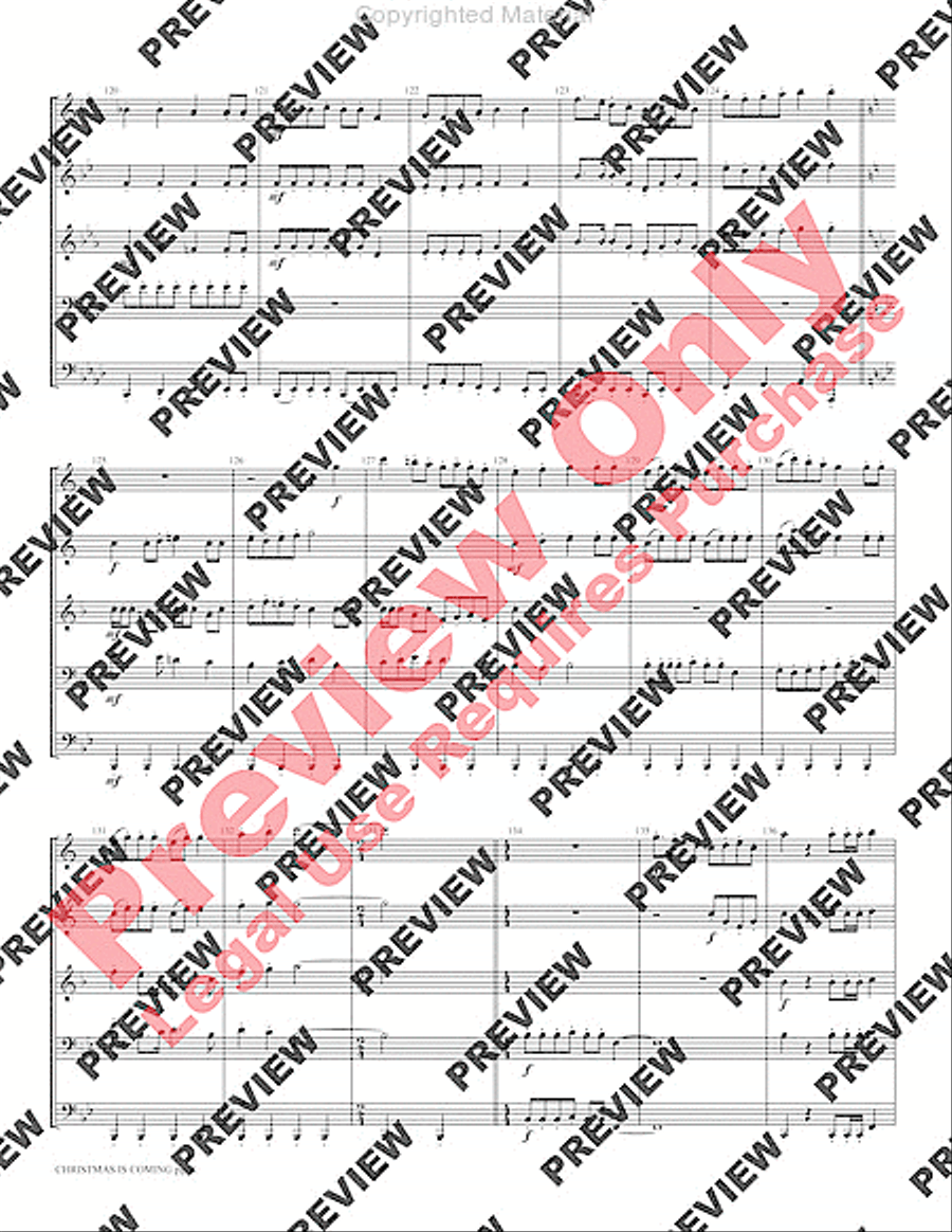 Christmas Is Coming Brass Quintet scores gallery preview page 10