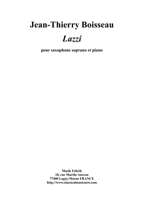Lazzi (clowns) for soprano saxophone and piano