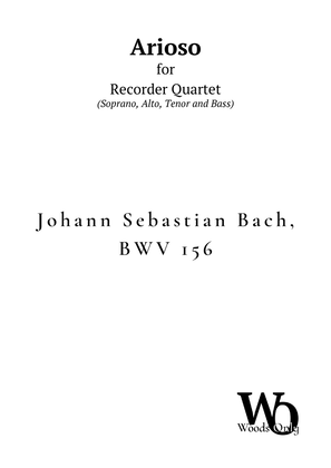 Arioso by Bach for Recorder Choir Quartet