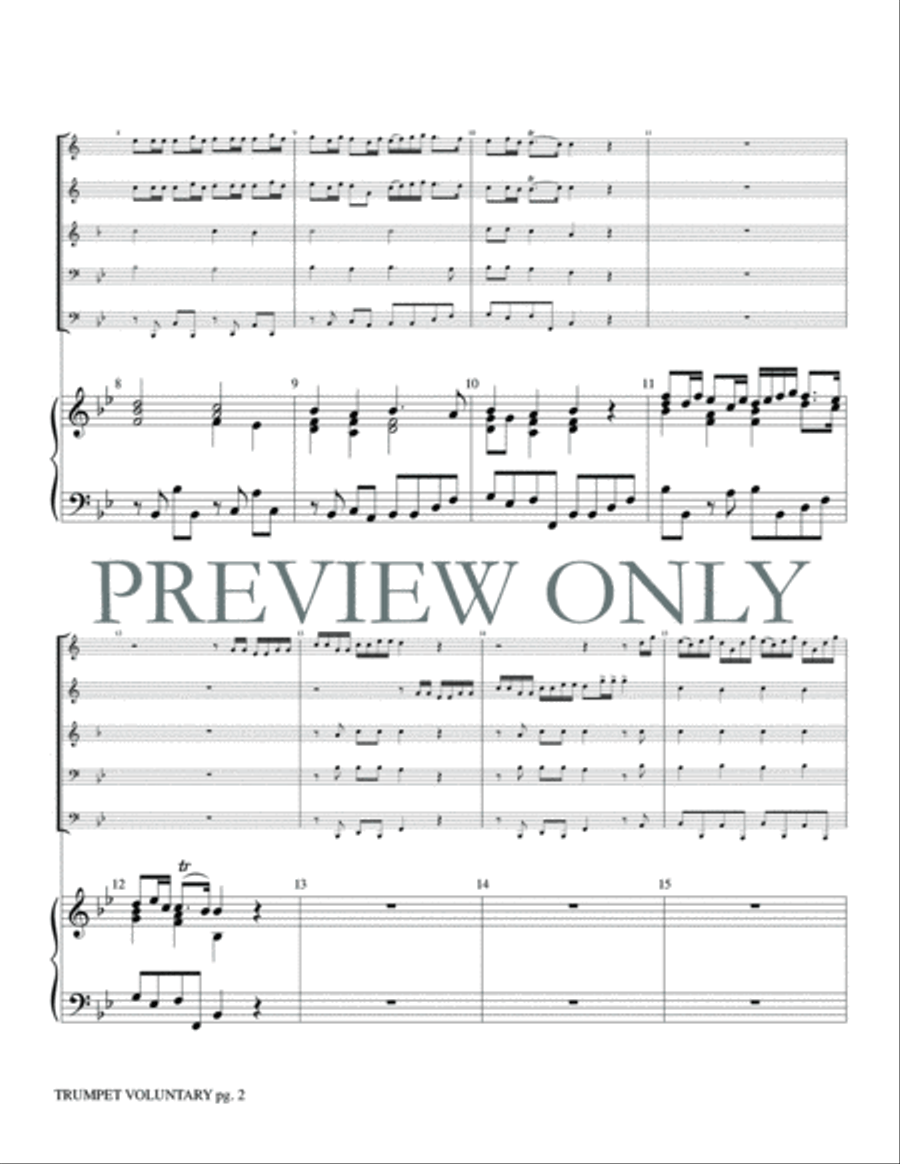 Trumpet Voluntary No. 1 Brass Ensemble scores gallery preview page 4