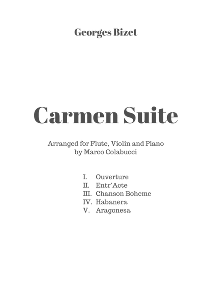 Bizet Carmen Suite by Georges Bizet Small Ensemble - Digital Sheet Music