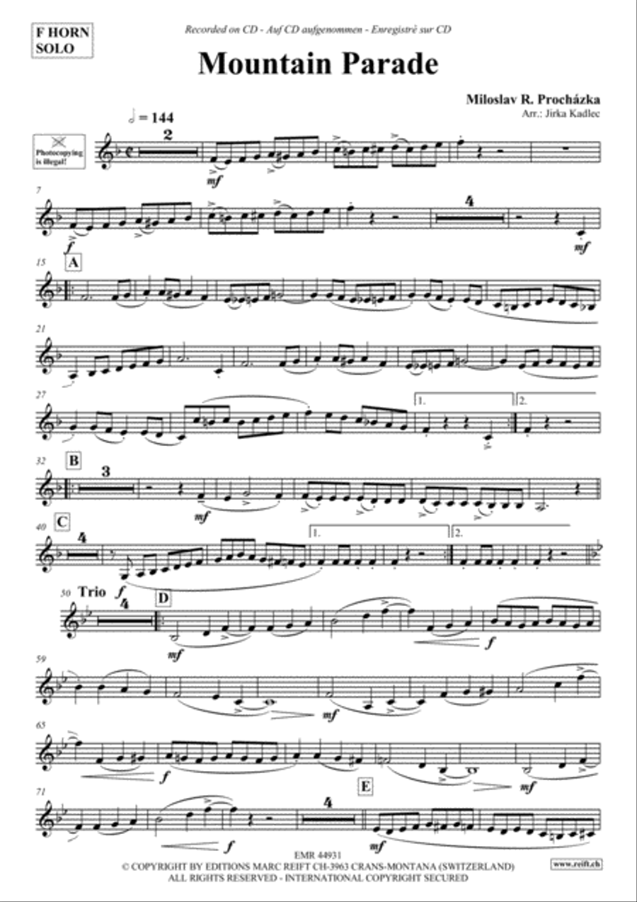 Mountain Parade Horn scores gallery preview page 2