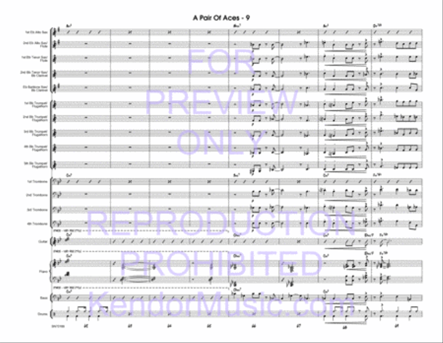 Pair Of Aces, A (Full Score) Jazz Ensemble scores gallery preview page 10