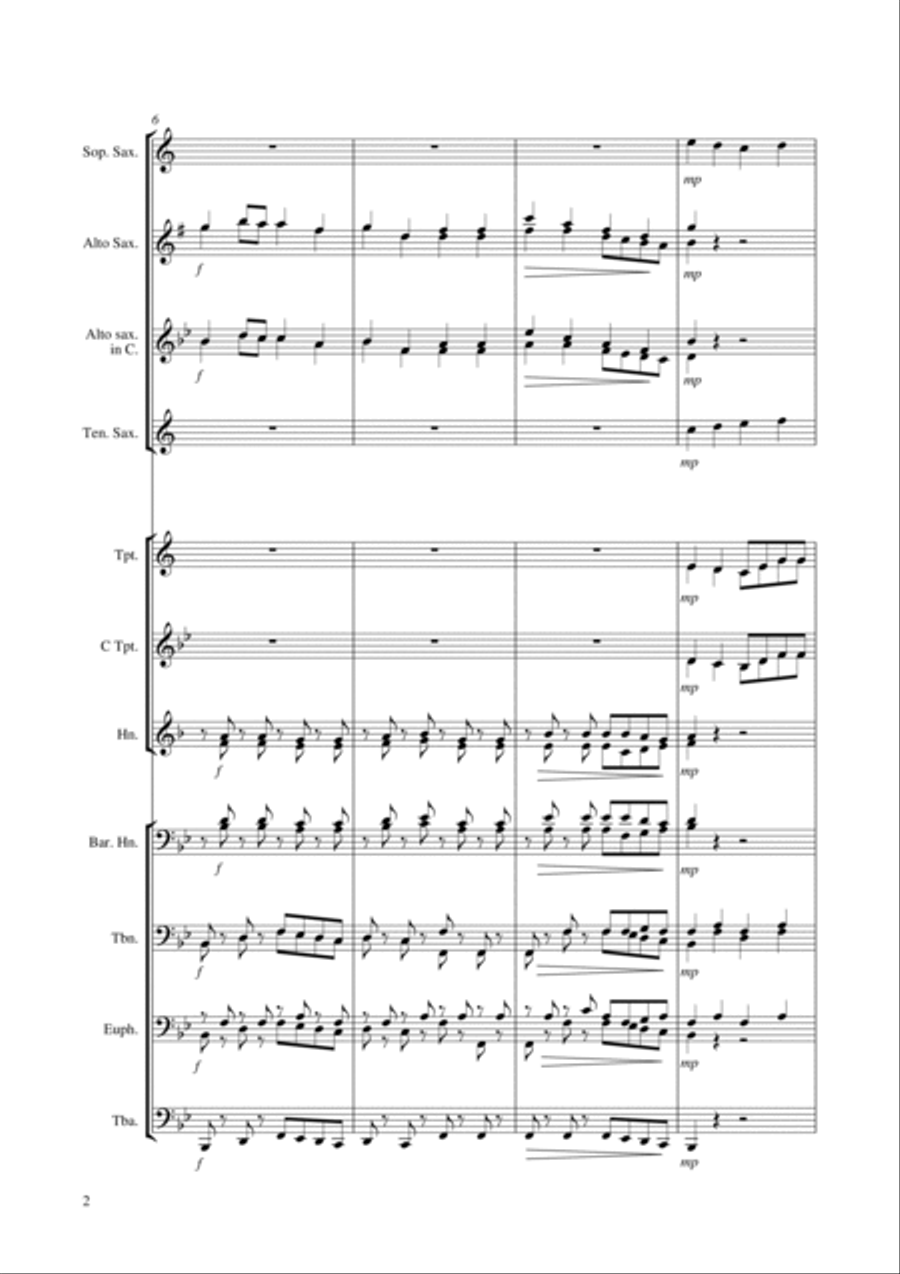 Mary had a little lamb Mary had a little lamb Brass Ensemble scores gallery preview page 2