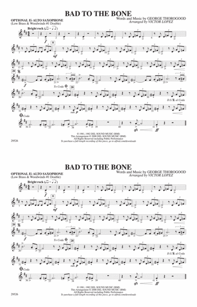 Bad to the Bone: Optional Alto Sax
