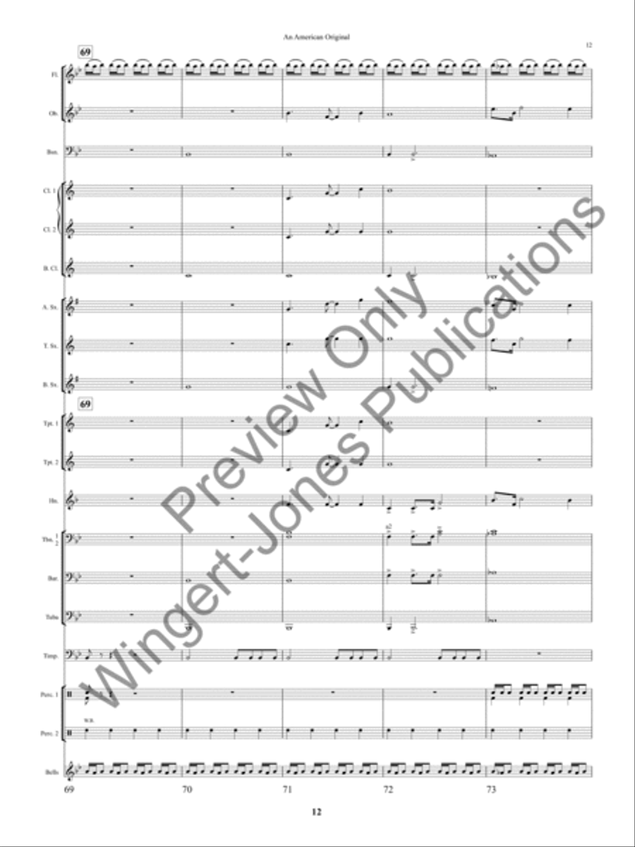 An American Original Concert Band scores gallery preview page 15