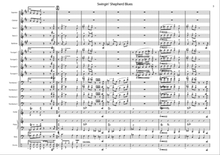 Swingin' Shepherd Blues Big Band scores gallery preview page 4