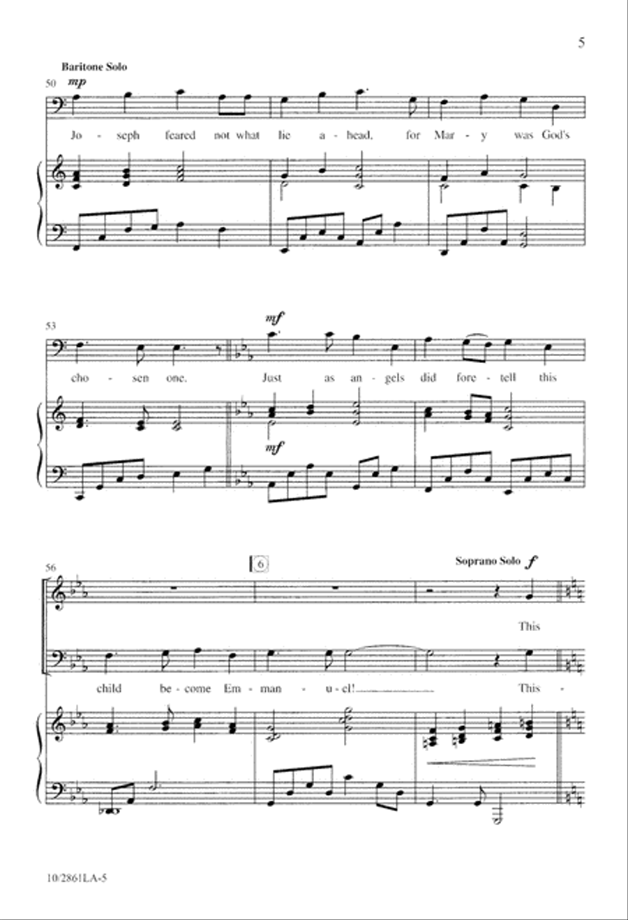 Song of Mary and Joseph Song of Mary and Joseph 3-Part scores gallery preview page 5