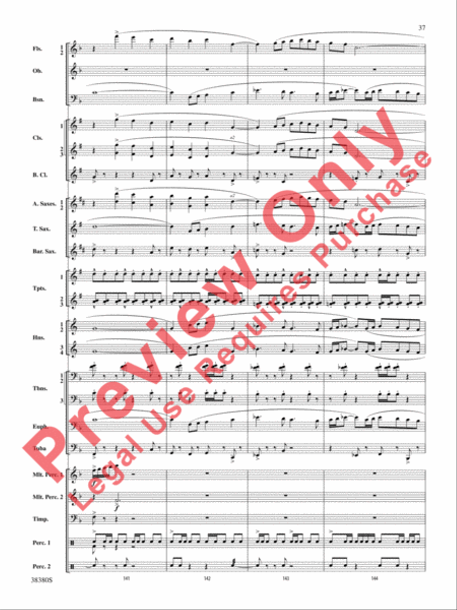 And In the End It Was Earth Concert Band scores gallery preview page 38