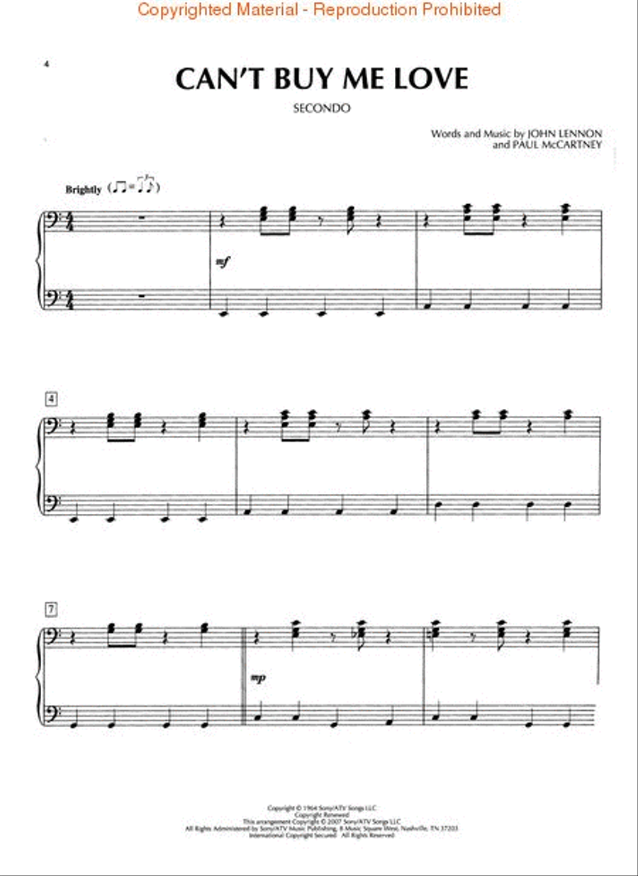 The Beatles Piano Duets – 2nd Edition 1 Piano, 4-Hands scores gallery preview page 2
