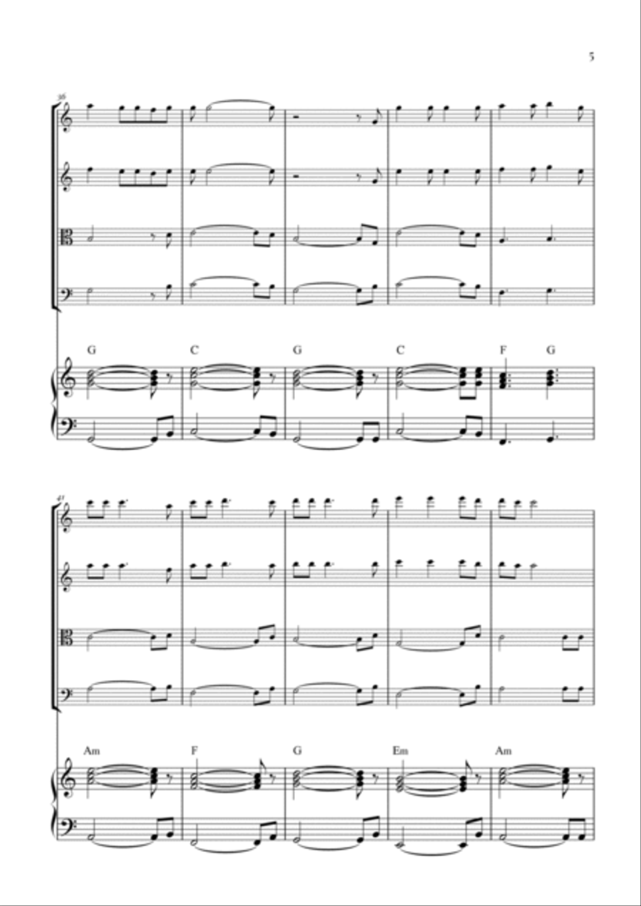 Hallelujah Hallelujah String Quartet scores gallery preview page 5