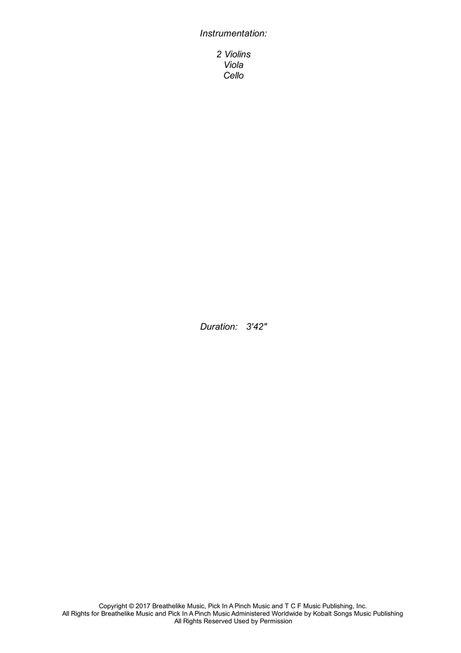 Rewrite The Stars String Quartet scores gallery preview page 2