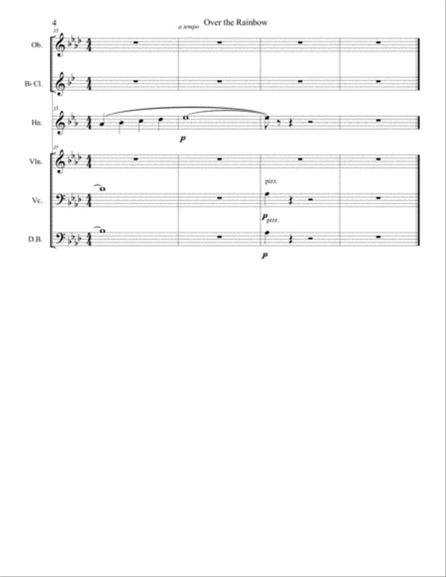 Over The Rainbow (from The Wizard Of Oz) Small Ensemble scores gallery preview page 4