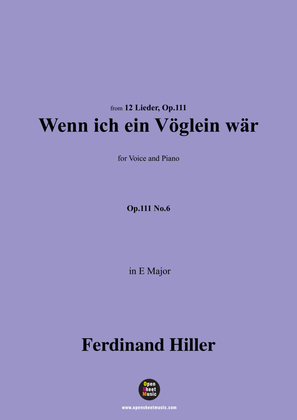 F. Hiller-Wenn ich ein Vöglein wär',Op.111 No.6,in E Major