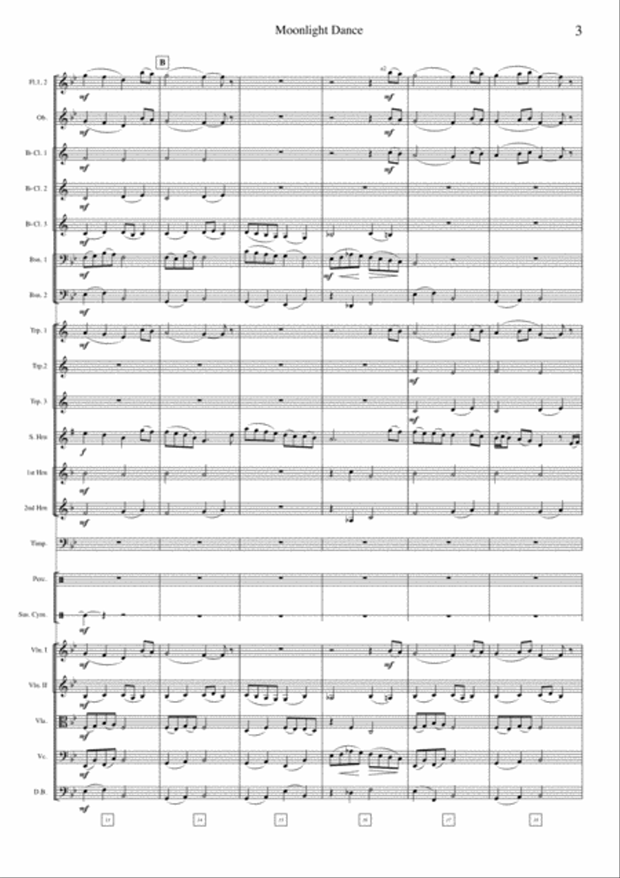 Moonlight Dance - Symphonic Version (Full Score + Parts) Full Orchestra scores gallery preview page 3