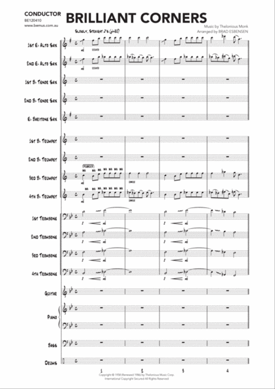 Brilliant Corners Jazz Ensemble scores gallery preview page 3