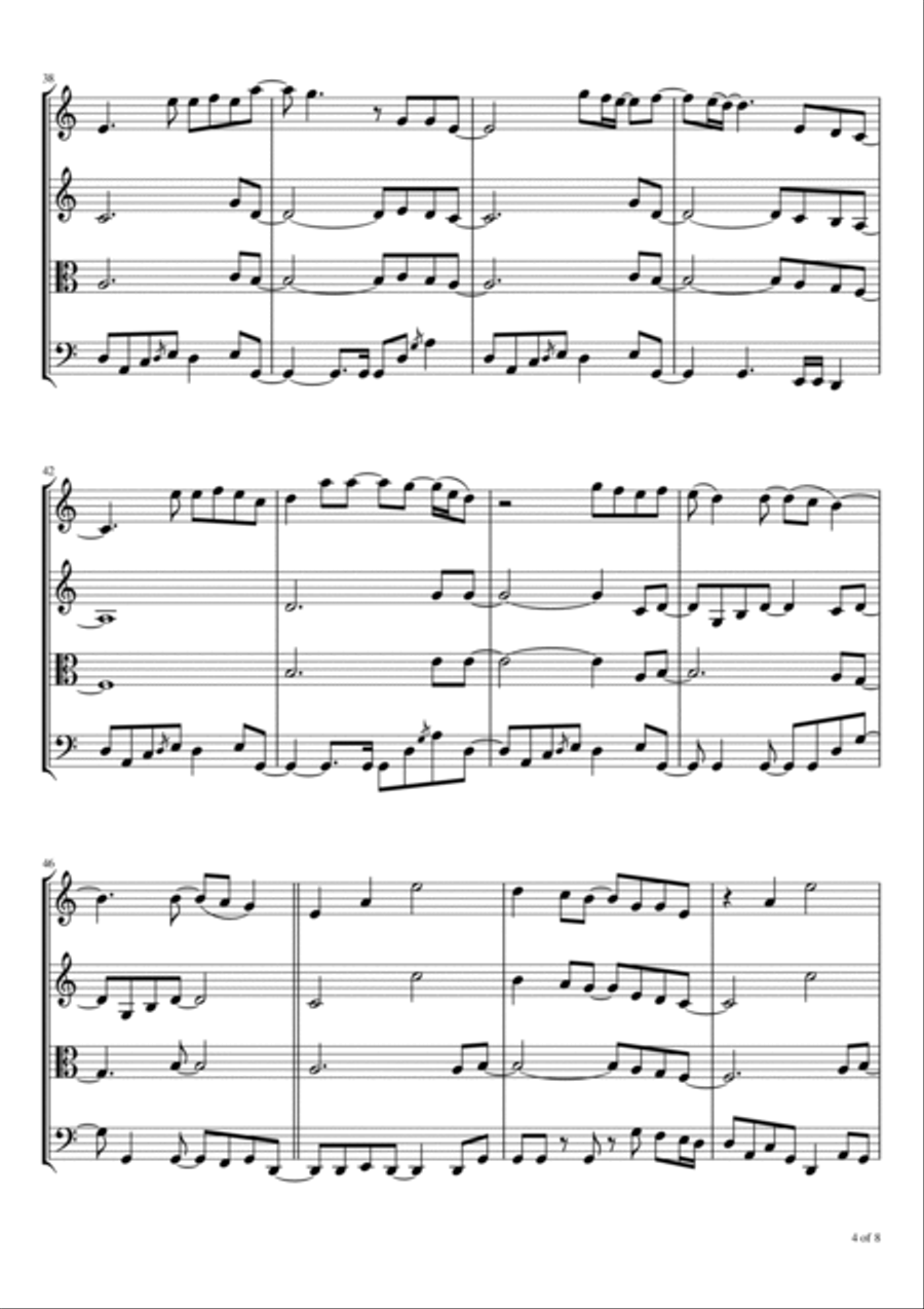 Holding Back The Years String Quartet scores gallery preview page 5