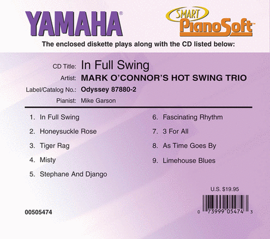 Mark O'Connor's Hot Swing Trio - In Full Swing - Piano Software