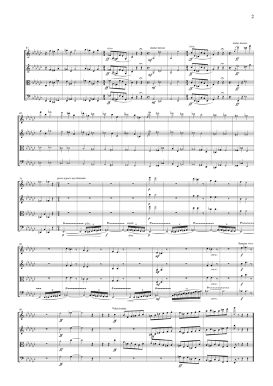Mussorgsky Gnomus from Pictures at an Exhibition, for string quartet, CM102 String Quartet scores gallery preview page 2