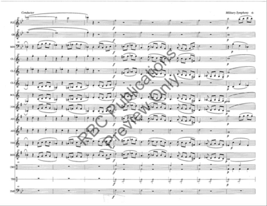 Military Symphony 2Nd Movement Woodwind Choir Octavo scores gallery preview page 9
