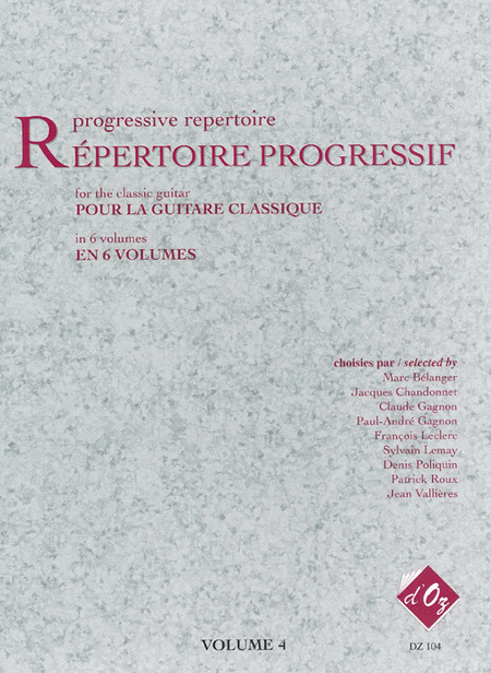 Repertoire progressif pour la guitare, Volume 4