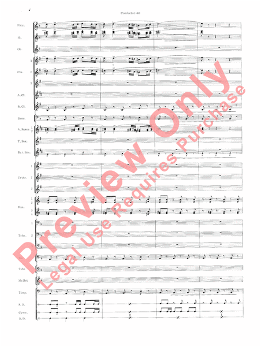 Carmen Suite Concert Band scores gallery preview page 42
