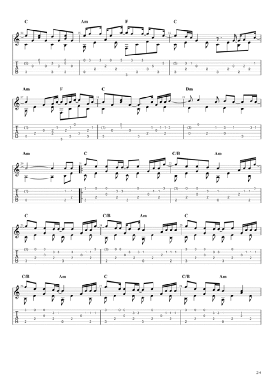 Skinny Love Skinny Love Guitar Solo scores gallery preview page 2