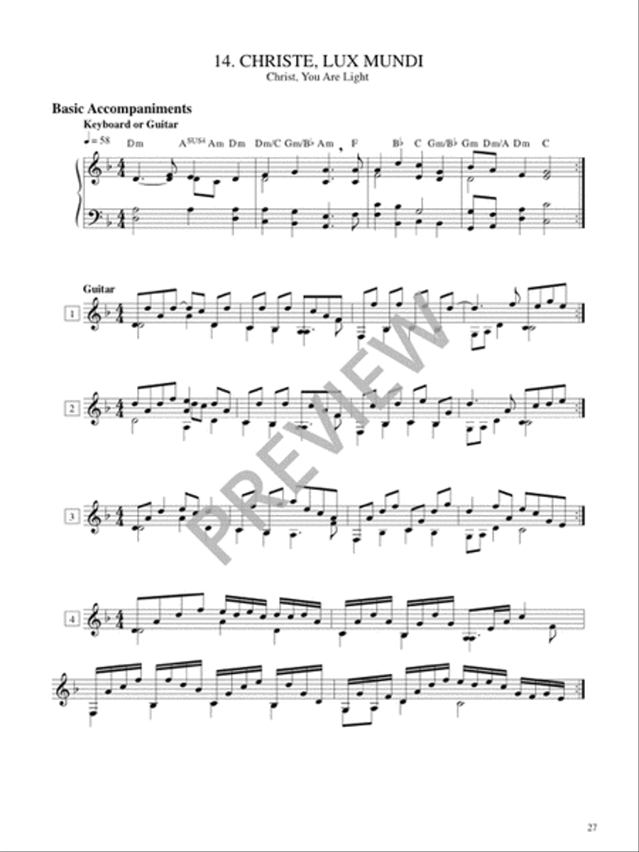 Christe Lux mundi - Instrument edition Guitar scores gallery preview page 29