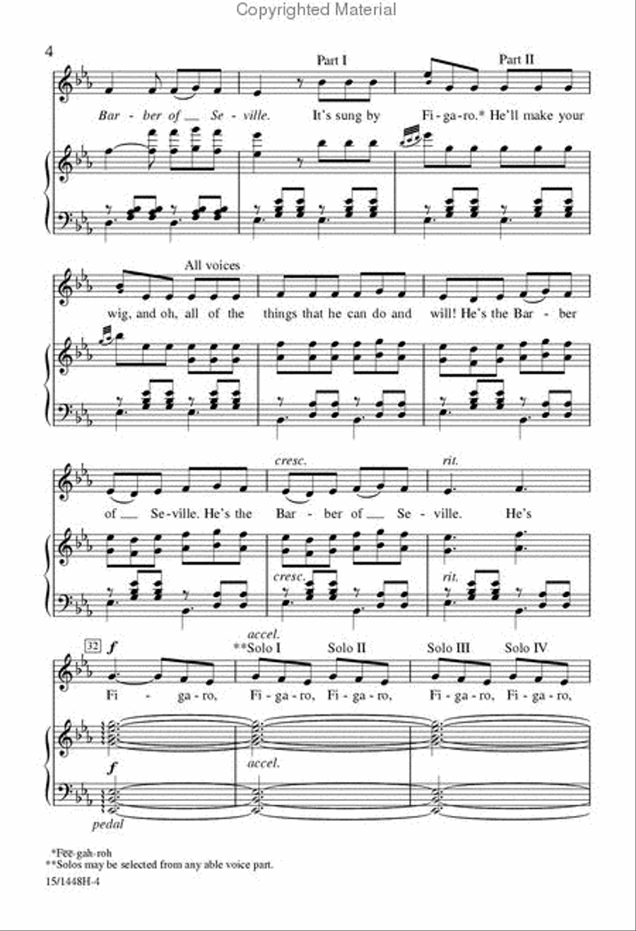 Painless Opera Painless Opera Unison Choir scores gallery preview page 4