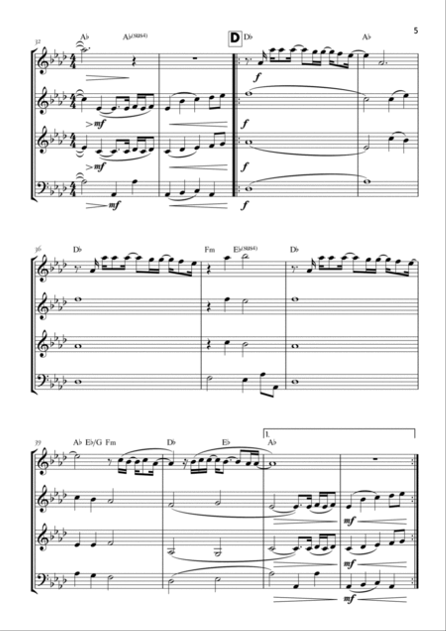 Goodness Of God Goodness Of God Saxophone Quartet scores gallery preview page 5