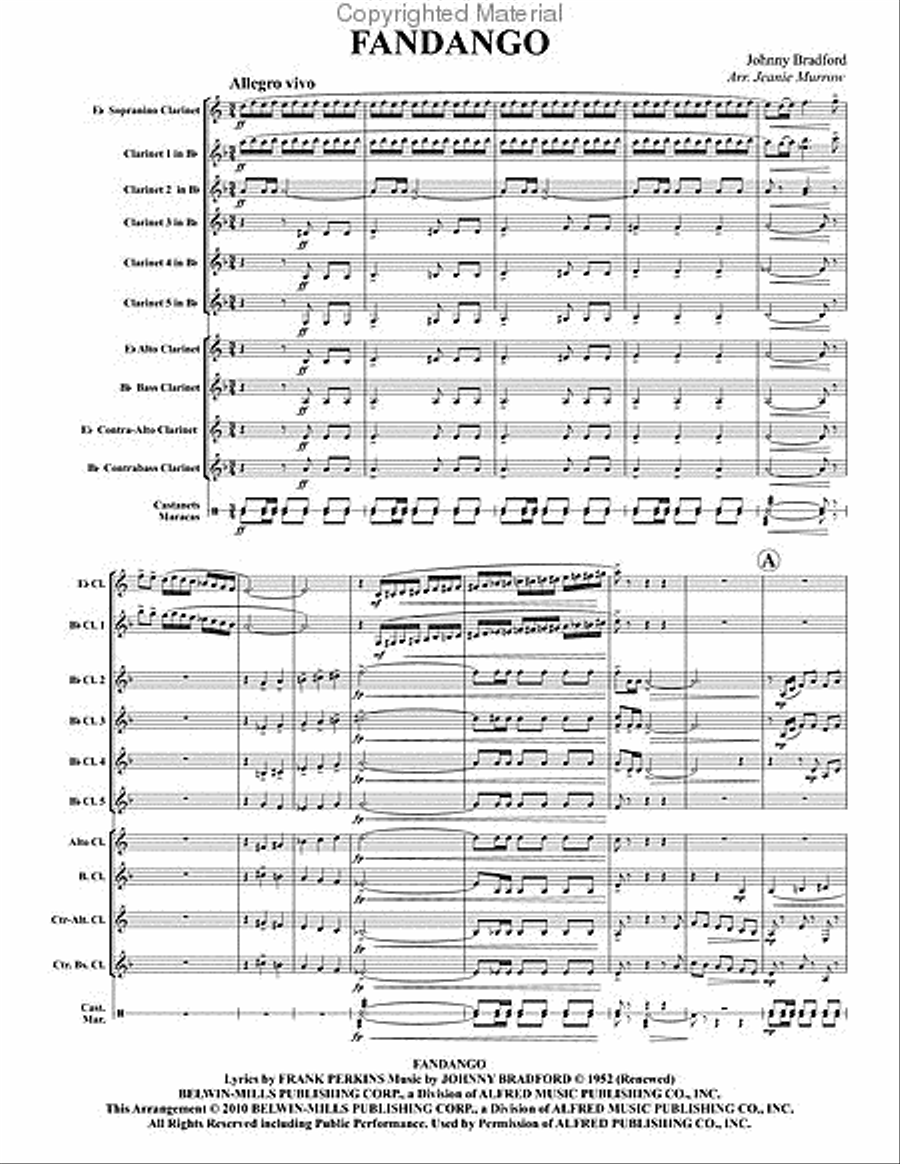 Fandango Clarinet Choir scores gallery preview page 2