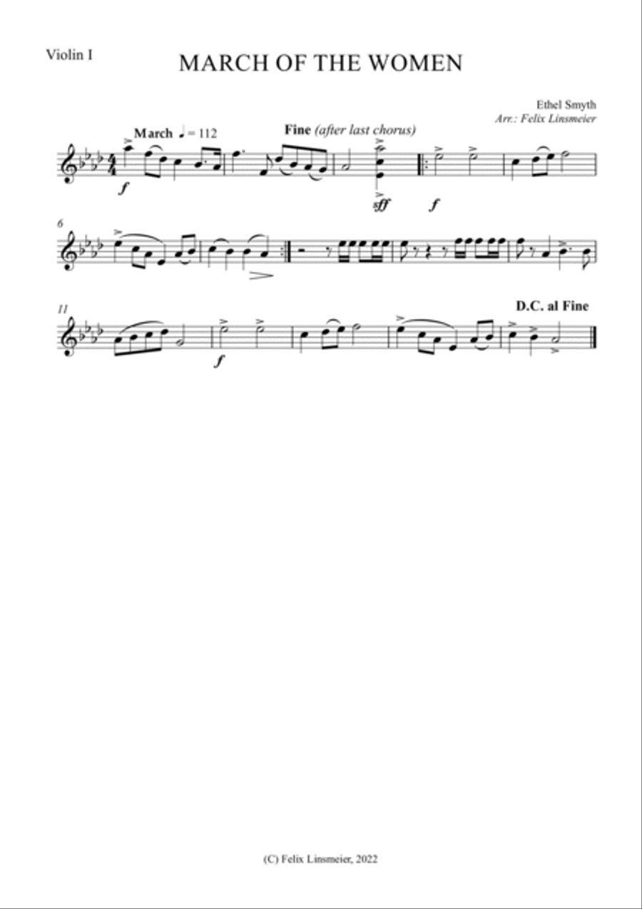 March of the Women String Quartet scores gallery preview page 3