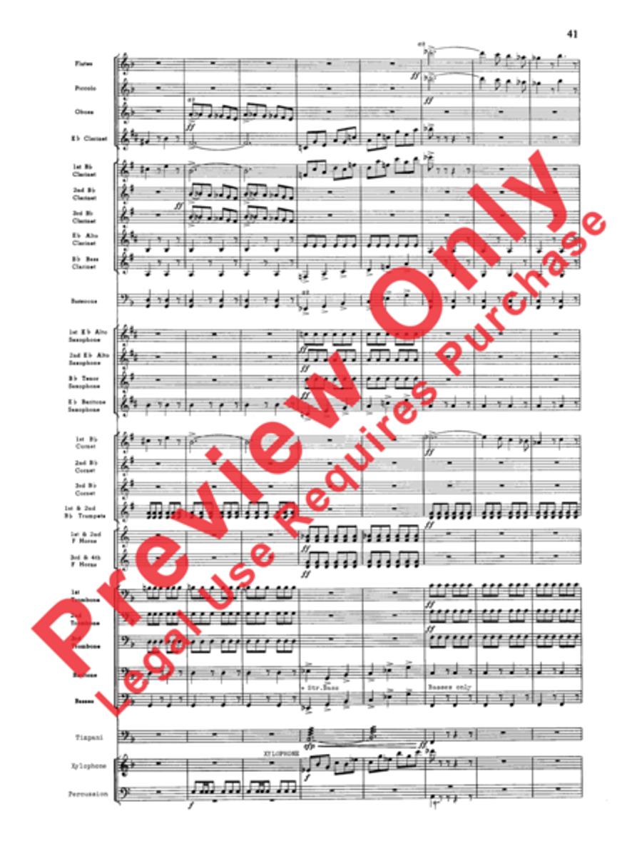 Third Suite (I. March, II. Waltz, III. Rondo) Concert Band scores gallery preview page 43