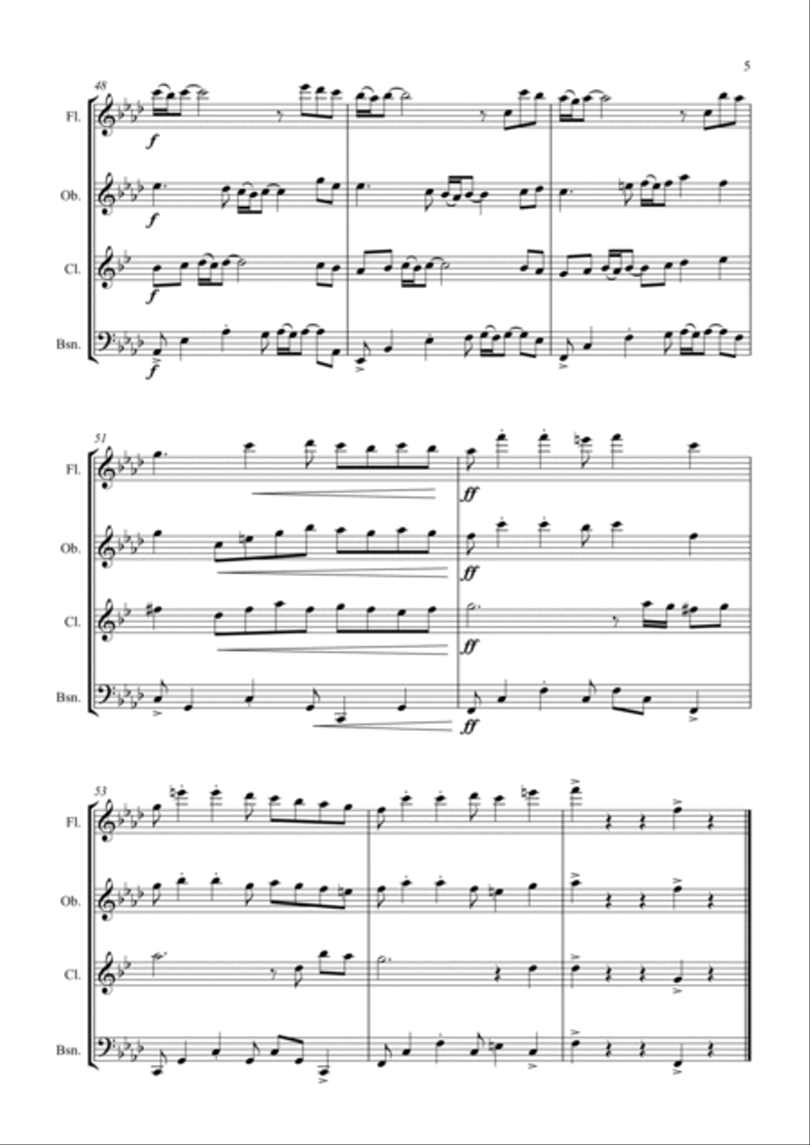 Fur Elise - Jazz Arrangement for Woodwind Quartet image number null