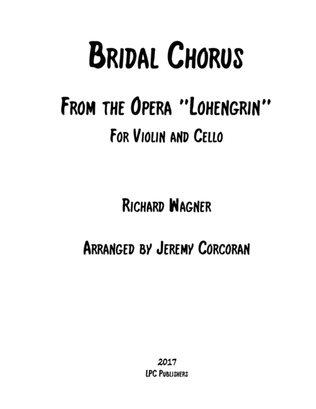 Book cover for Bridal March From the Opera "Lohengrin" For Violin and Cello