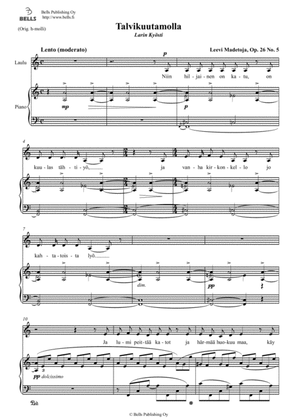 Talvikuutamolla, Op. 26 No. 5 (A minor)