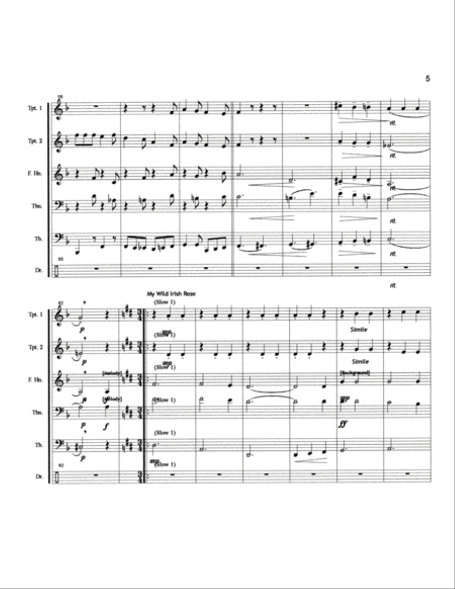 Irish Medley Brass Ensemble scores gallery preview page 6