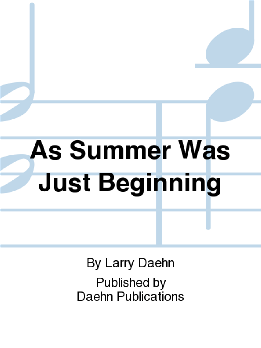 As Summer Was Just Beginning Full Orchestra scores gallery preview page 1