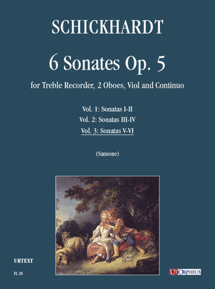 6 Sonates Op. 5 for Treble Recorder, 2 Oboes, Viol and Continuo - Vol. 3: Sonatas Nos. 5-6