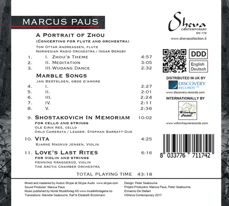 Marcus Paus: Odes & Elegies