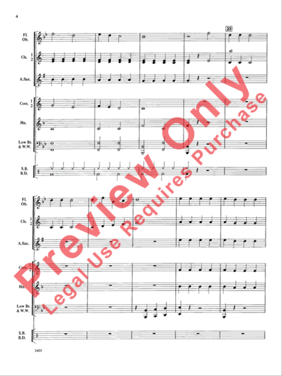 A Christmas Sleigh Ride Concert Band scores gallery preview page 5