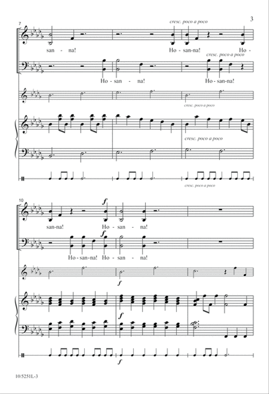 Hosanna, Ride On in Majesty! 4-Part scores gallery preview page 3