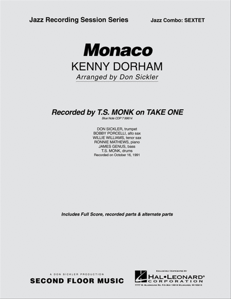 Monaco Jazz Ensemble scores gallery preview page 1